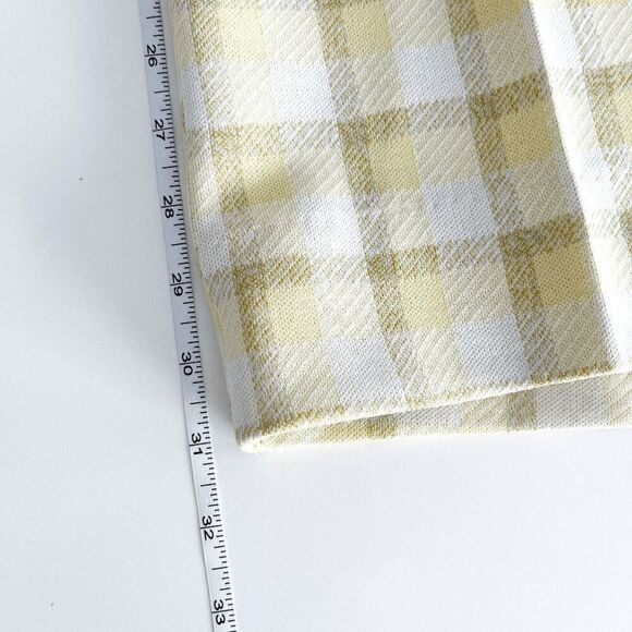 Vintage Sears Kings Road Mens Plaid Fortrel Flared Dress Pants YellowTan Size 32 - Picture 5 of 8